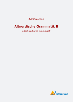 Altnordische Grammatik